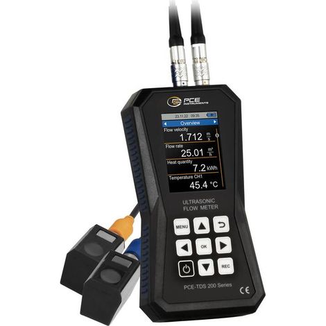 [NEUWERTIG] B-Ware Ultraschall Durchflussmesser PCE-TDS 200 S bis 32 m/s mit 32 GB Speicher (1/2)