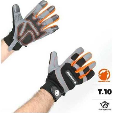 Gants gris. Bois et Jardin. Taille 10. Kerwood (1/4)