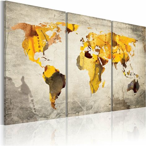 Tableau continents ensoleilles - 120 x 80 cm (1/4)
