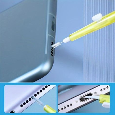 Kit de nettoyage rétractable 4-en-1 pour téléphone portable (4 pièces) — Ensemble d'outils de nettoyage multifonction (1/5)