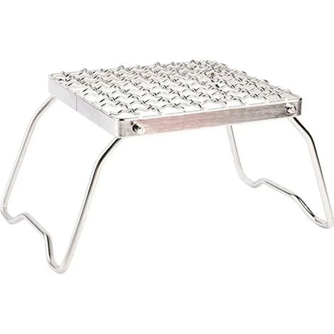 Support de barbecue portable pliable en acier inoxydable pour camping en extérieur, accessoires pour mini réchaud à gaz et barbecue au charbon de bois, réchauds de cuisson portables (1/5)