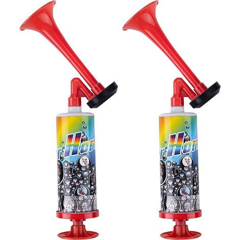 Corne de Supporter,Corne de Brume,Pompe à Main Trompette de Klaxon à Air,Corne de Sports Portative,Trompette Manuelle de Stade,Klaxon à Pression Atmosphérique pour Football Match et Fête (1/5)