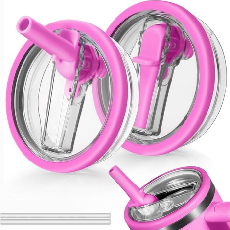 Couvercle Stanley H2.0 1.2L avec paille 2pcs étanche flip anti-poussière sans BPA Rouge (1/5)
