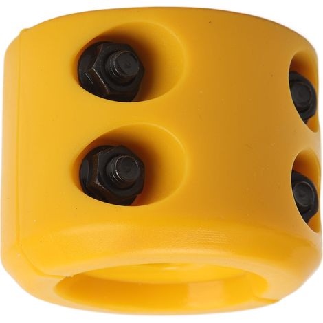 Bouchon de crochet de câble de treuil, tampon de ligne de corde en caoutchouc avec clé hexagonale pour camions ATV UTV SUV ORV jaune (1/5)