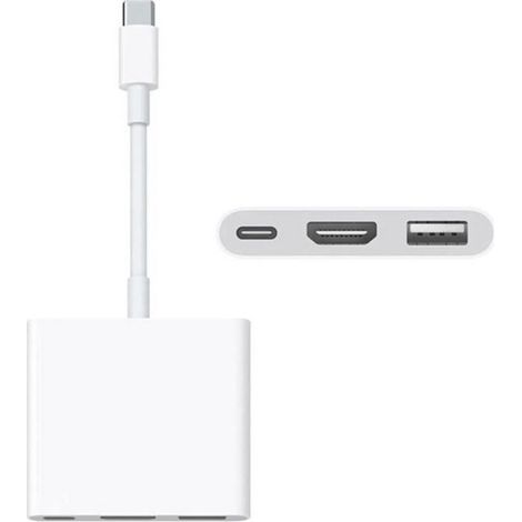 Adaptateur multiport AV numérique - - USB-C - Blanc - 12x8x1cm - Compatible USB (1/4)