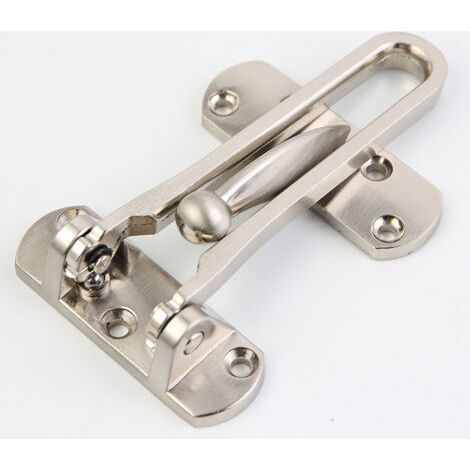 Chain Lock for Front Door, Door Chain, Security Bolt, Zinc Alloy, Embedded Steel Ball for Home, Hotel, Apartment (Stainless Steel) (1/3)