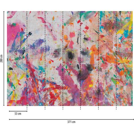 A.S. Creation Fototapete Livingwalls The Wall 382521 Ein Motiv pro Rolle 3.71 x 2.80 m Abstrakt Bunt (1/3)
