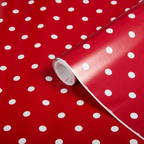 d-c-fix Pellicola Adesiva per mobili Petersen rosso PVC plastica vinile impermeabile decorativa per cucina, armadio, porta carta rivestimento 45 x 200 cm (1/4)