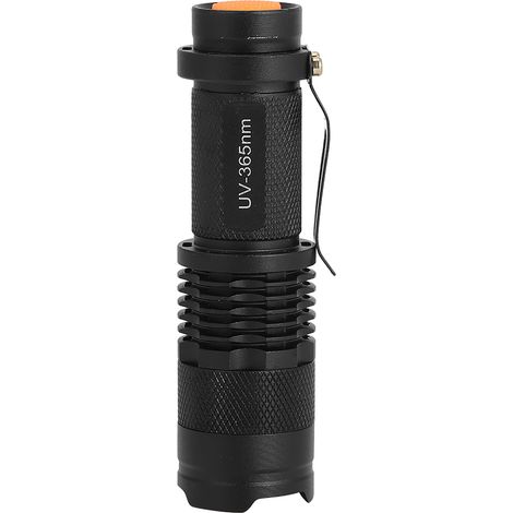 Lampe torche UV portable 365NM, étanche, détection de fluorescence, puissante lampe ultraviolette électrique. (1/5)