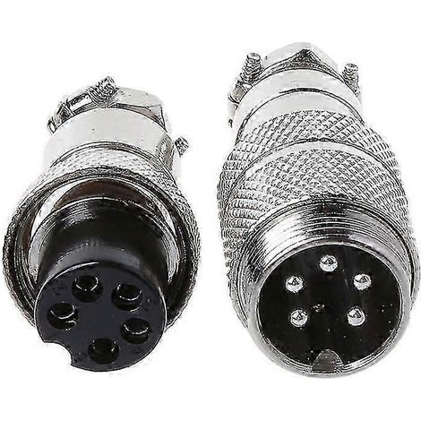 Gx16 Verschraubbarer Luftfahrt-Stecker, männlich/weiblich, 2/3/4/5/6/7/8-polig-5P (1/5)