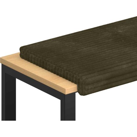 Bench Cushion Plush Corduroy Green Depth 35 cm vidaXL (1/5)