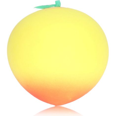 Balle anti-stress fruit pêche jaune élastique pour enfants et adultes - Jouet de compression pour soulager l'anxiété (1/5)