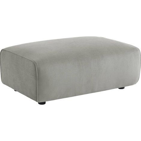 sweeek - Sitzhocker, Fußhocker mit Cordbezug für 3-Sitzer-Sofa Wallas