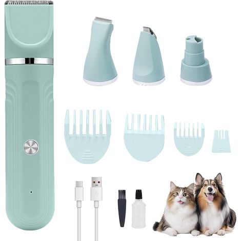 Kit de Toilettage pour Chien - Tondeuse 4 - en - 1 pour Animaux - Outil de (1/5)