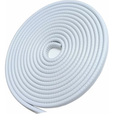 Protecteur de bord de porte en caoutchouc blanc 5M – Clips métalliques intégrés – Protection contre rayures et impacts – Installation rapide (1/4)