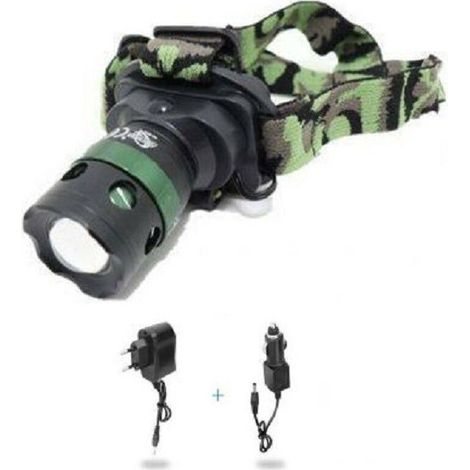 TRADE SHOP - Torcia Lampada Frontale Led Da Testa Ricaricabile Notturna Campeggi Pesca Q-s120 - (1/5)