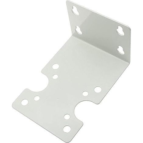 1 Support de boîtier filtre à eau, métal émaillé, plaque montage 25,4 cm, fixation robuste blanc (1/5)