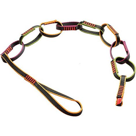 Chaîne à boucle pour l'escalade, sangle en nylon 22 kN (4850 lb), chaîne de sécurité pour activités de plein air, système d'ancrage personnel, aide à l'escalade (140 cm/55 po)