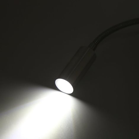 EMUKOEP Lampe de Lit Led Col Cygne en Aluminium, Lumière Blanche (1/4)