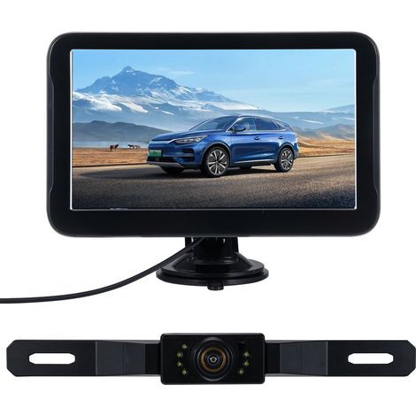 Kit caméra de recul étanche, équipé d'un écran IPS de 7 pouces, d'une caméra de recul haute définition AHD, d'une fonction de vision nocturne, d'un grand angle de 150°, de lignes de guidage réglables (1/3)