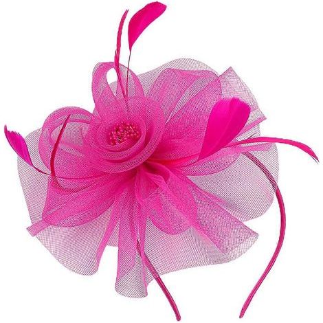 Damen-Fascinator, Tee-Accessoire, Cocktailhut, Hochzeits- oder Teepartyhut – 20 x 5 cm (1/4)