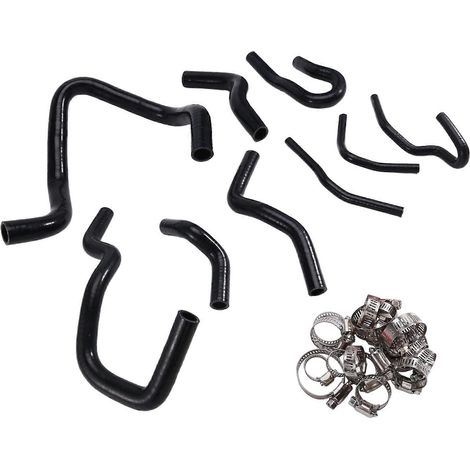 Kit de durites de radiateur noires compatibles avec les moteurs D15 D16 SOHC EG/EK de 1992 à 2000. (1/5)