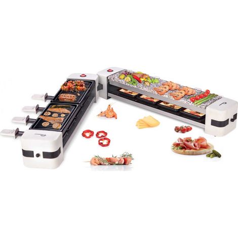 Appareil à raclette 2 à 4 personnes 1200W – Pierre de cuisson – Pour soirées conviviales – Facile à nettoyer – Little Balance (1/5)