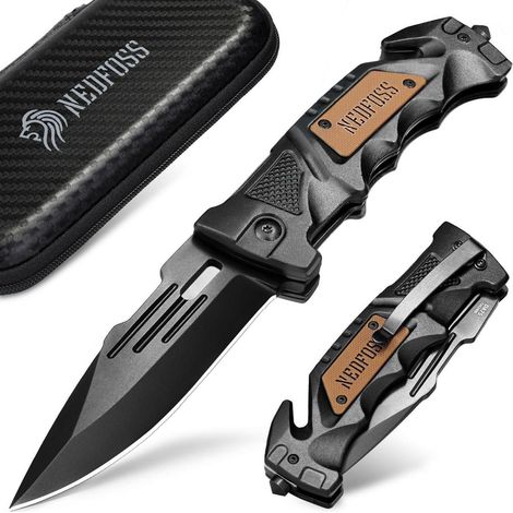 Zweihand-Klappmesser mit Glasbrecher & Gurtschneider, legal in Deutschland