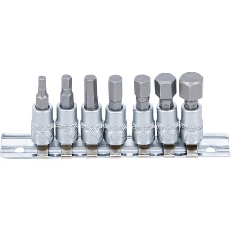 BGS Bit-Einsatz-Satz Antrieb Innenvierkant 6,3 mm Innensechskant 4 - 12 mm 7-tlg. (1/3)