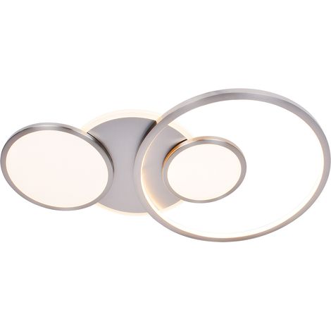 Plafonnier LED 50W chrome satiné Fulvia Rabalux 3000K (1/3)