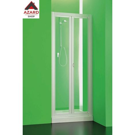Porta doccia con apertura a libro in acrilico h 185 cm mod. Saturno 85 cm (1/4)