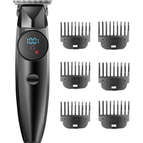 Cortapelos para hombre, kit completo y navaja de afeitar recta - Reducción de ruido. Afeitado personal. Cuidado personal. (1/5)