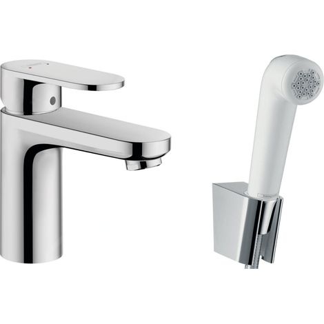Hansgrohe Vernis Blend - Mitigeur de lavabo avec douchette à main Bidette, chrome 71215000 (1/5)