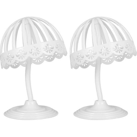 Présentoir à chapeaux pour enfants, idéal pour la présentation en magasin et le rangement à domicile, lot de 10, dôme en plastique blanc, outil marketing. (1/5)