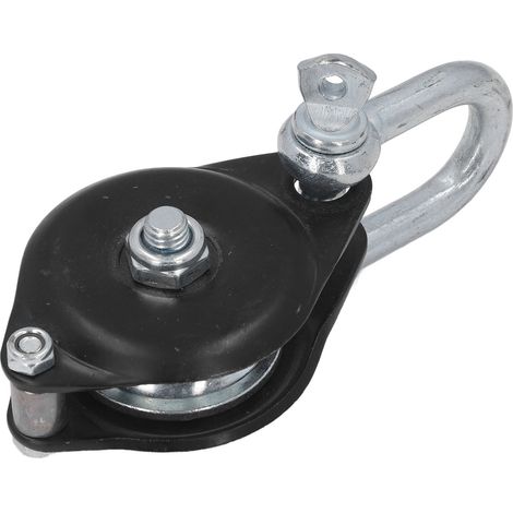 Ortviai Poulie à crochet pivotante en acier allié 0,3 T – résistante à la corrosion, pour chantiers électriques et installations machines