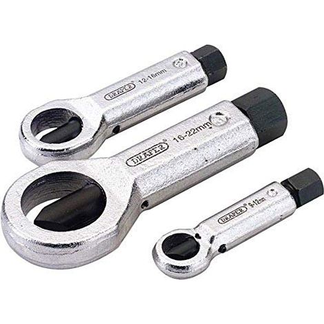 Draper 55108 - Set da 3 pezzi per rimuovere i dadi da 9 a 22 mm (1/2)