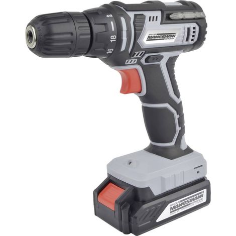 Brüder Mannesmann – Perceuse-visseuse sans fil 20V avec 1 batterie 1.3Ah – Mandrin 1-10mm – 18 niveaux de couple – Malette de rangement incluse - M17680 (1/3)