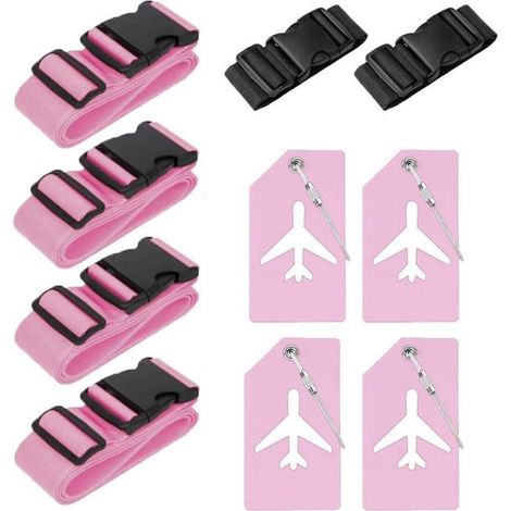 Gepäckgurte & Kofferanhänger Set (10tlg.) - Verstellbar & Robust (1/5)