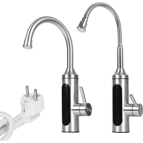 Instant Water Heater Hot Water Tap, LED Digital Display Instant Water Heater, Adjustable Direction Heating Tap, 1 Pack (1/5)