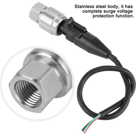 G1/4"-Drucksensor 0–150 PSI für Wasser, Gas, Öl – Ausgang 0,5–4,5 V oder 0–5 V, 5-V-Netzteil