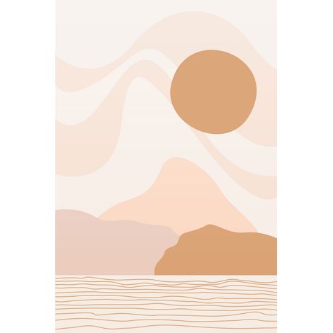 Papier peint panoramique - Paysage Boho - 170 cm x 255 cm (1/2)