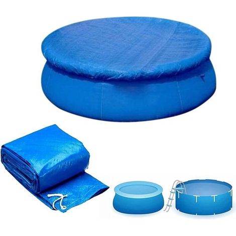 183 cm de Diamètre Bâches/Couverture de Protection avec Attaches en Corde,Bâche Durable Antipoussière Coupe-Vent pour Piscines Hors Sol Rondes (1/5)