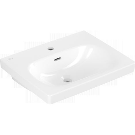 Villeroy & Boch Skyla - Lavabo 55x45 cm, avec trop-plein, trou pour robinetterie, blanc alpin 5A515501