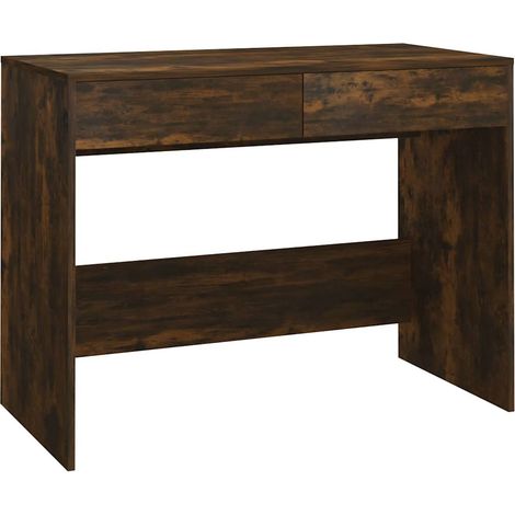 Scrivania Tavolo da ufficio Rovere Fumo 101x50x76,5 cm in Truciolato (1/5)