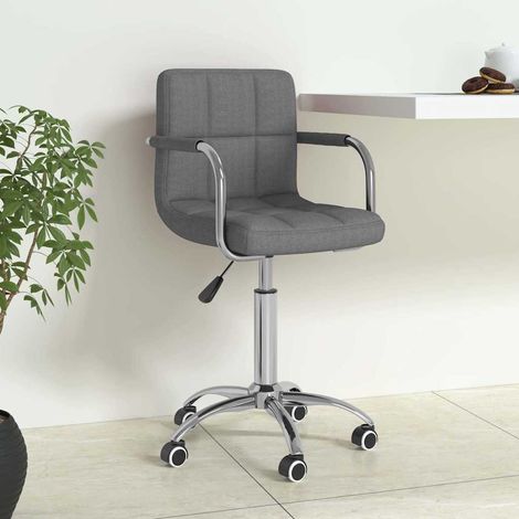 vidaXL Silla de oficina giratoria de tela gris claro (1/5)