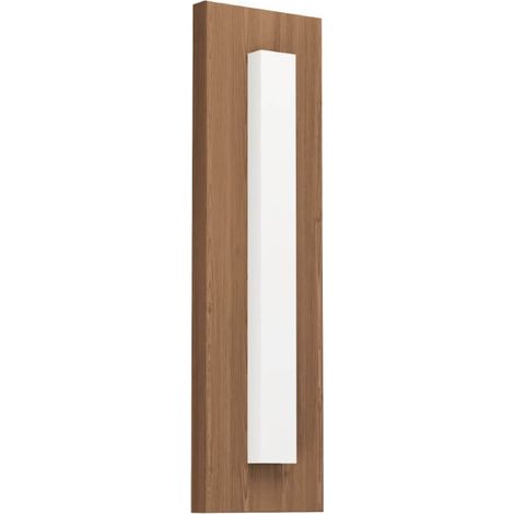 Lampe murale bitto en acier brun LED 7W 3000K IP44 L: 12cm H: 43cm (1/3)
