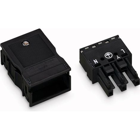 WAGO 770-103/K010-165 Connettore di alimentazione WINSTA MIDI Presa dritta Tot poli: 2 + PE 25 A Nero 1 pz.