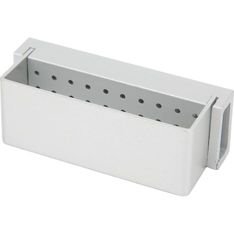 Zahnarzt-Materialien, Werkzeuge, Edelstahl, 30 Löcher, Desinfektionsbohrer-Box, Etui, Halter für zahnärztliche Bohrer, Silber (1/5)