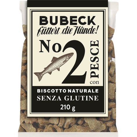 Biscotti con pesce per cani 10 buste da 210 g ciascuna