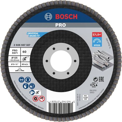 Bosch PRO X571 disco abrasivo a lamelle 125 mm G60 - 2608607327 (1/5)